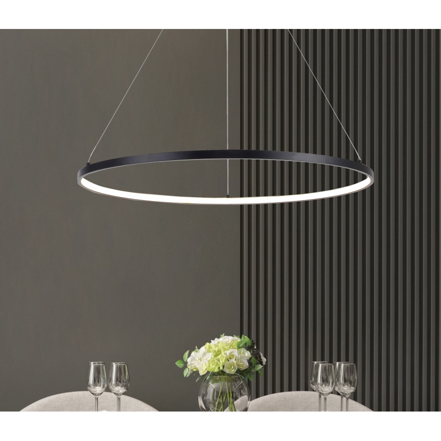 Zuma Line - Candeeiro suspenso LED LED/28W/230V 3000/4000/6000K diâmetro 60 cm preto