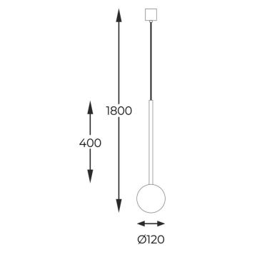 Zuma Line - Candeeiro suspenso 1xG9/40W/230V