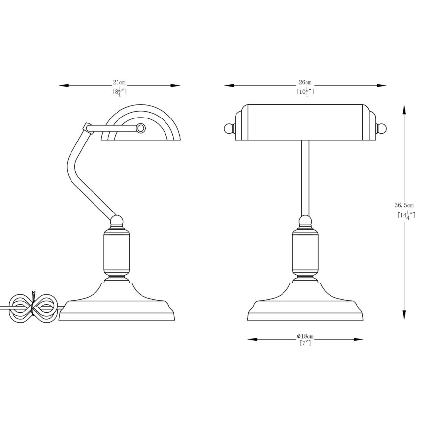 Zuma Line - Candeeiro de mesa 1xE27/40W/230V dourada