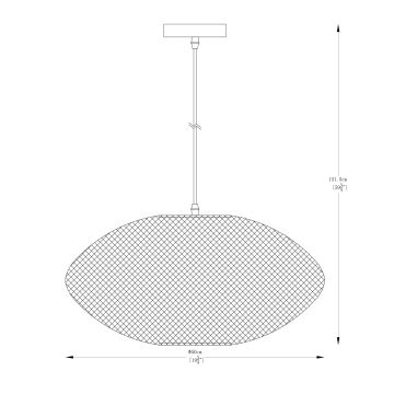 Zuma Line - Candeeiro suspenso 1xE27/40W/230V dourado