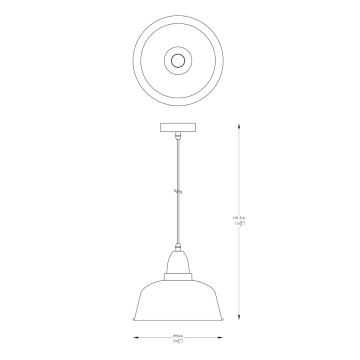 Zuma Line - Candeeiro suspenso 1xE27/40W/230V preto