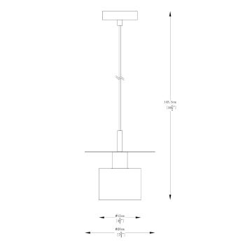 Zuma Line - Candelabro suspenso 1xE27/40W/230V dourada