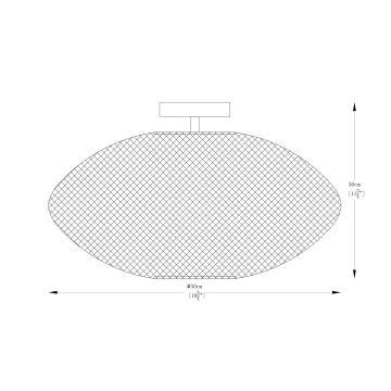 Zuma Line - Candeeiro integrado 1xE27/40W/230V dourado