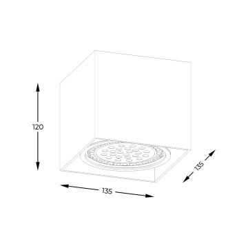 Zuma Line - Foco 1xGU10-ES111/15W/230V preto