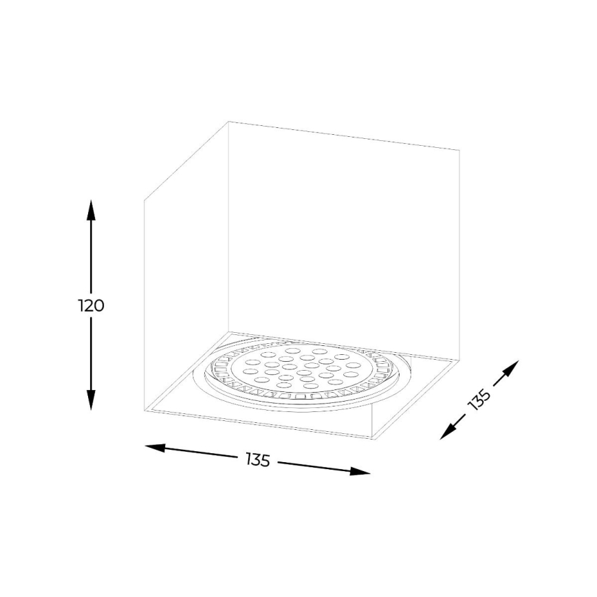 Zuma Line - Foco 1xGU10-ES111/15W/230V preto