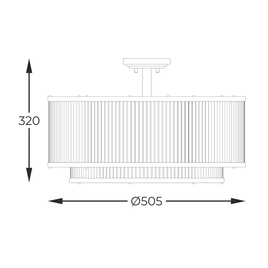 Zuma Line - Candeeiro suspenso 6xE14/60W/230V preto