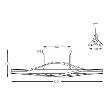 Zuma Line - Candeeiro suspenso LED LED/30W/230V