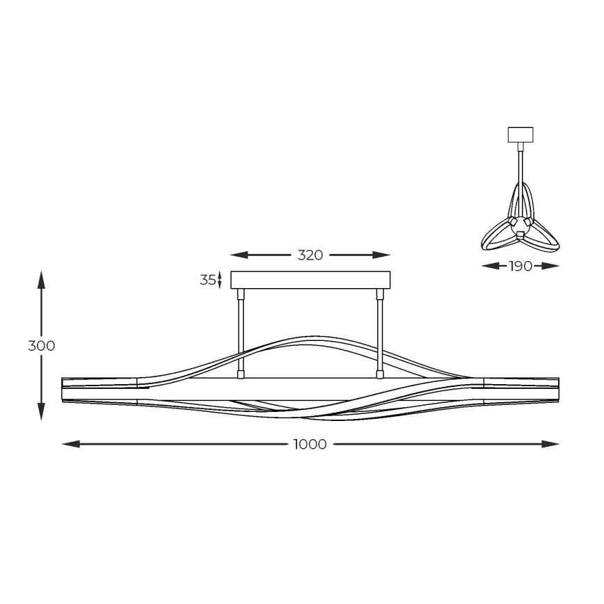 Zuma Line - Candeeiro suspenso LED LED/30W/230V