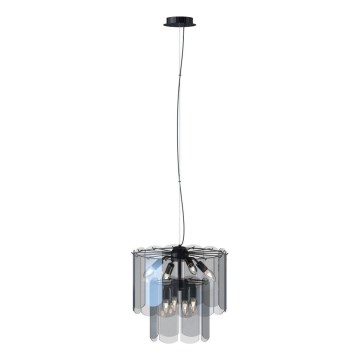 Zuma Line - Candeeiro suspenso 8xE14/40W/230V preto