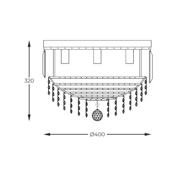 Zuma Line - Iluminação de teto 5xE14/40W/230V diâmetro 40 dourado