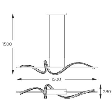 Zuma Line - Candeeiro de cristal LED suspenso com regulação  LED/24,5W/230V 2700-6000K + comando