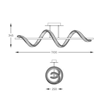 Zuma Line - Candeeiro de cristal LED suspenso com regulação LED/24,5W/230V 2700-6000K + comando