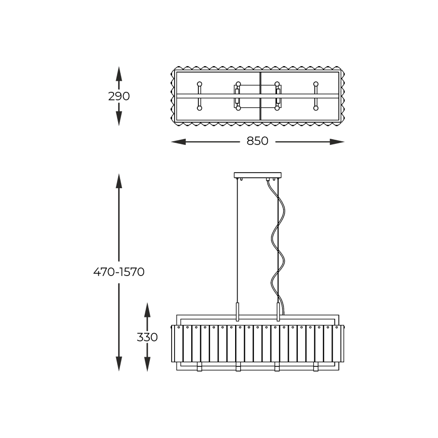 Zuma Line - Candeeiro suspenso 8xG9/42W/230V dourado