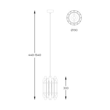 Zuma Line - Candeeiro suspenso 1xE14/40W/230V dourado