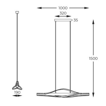 Zuma Line - Candeeiro suspenso LED LED/30W/230V