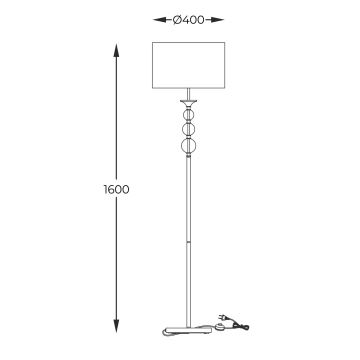 Zuma Line - Candeeiro de chão 1xE27/60W/230V branco