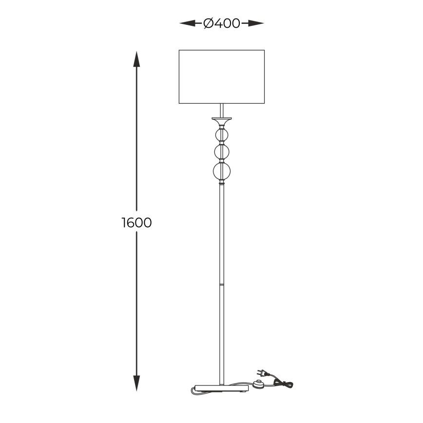 Zuma Line - Candeeiro de chão 1xE27/60W/230V branco