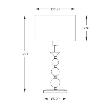 Zuma Line - Candeeiro de mesa 1xE27/60W/230V branco