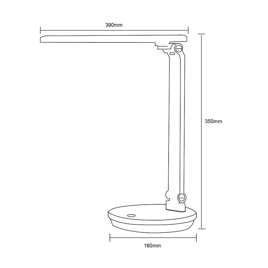 Zuma Line - Candeeiro de mesa LED LED/5W/230V 3000-6000K preto