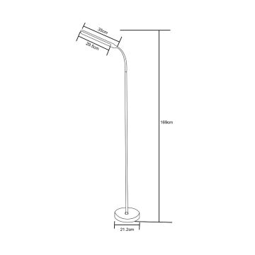 Zuma Line - Candeeiro de chão LED com regulação LED/10W/230V 3000/4500/6500K preto