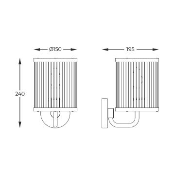 Zuma Line - Candeeiro de parede 1xE14/60W/230V dourado