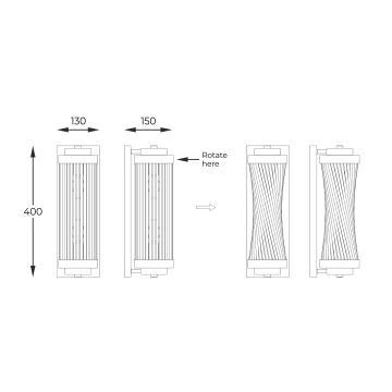 Zuma Line - Iluminação de parede 2xE14/60W/230V prateado