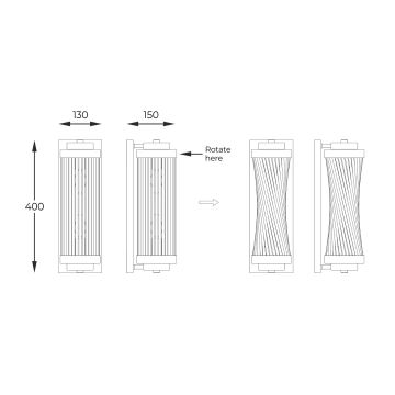 Zuma Line - Iluminação de parede 2xE14/60W/230V dourado