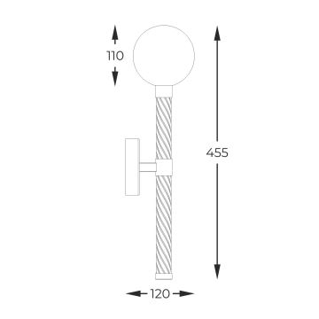 Zuma Line - Iluminação de parede 1xG9/6W/230V latão